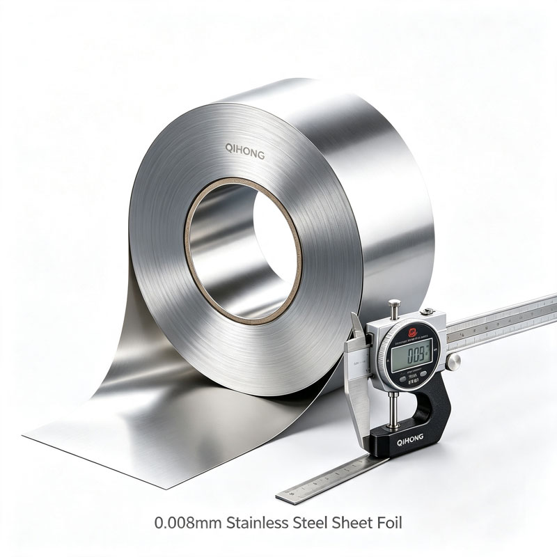 Folie din tablă de oțel inoxidabil de 0,008 mm
